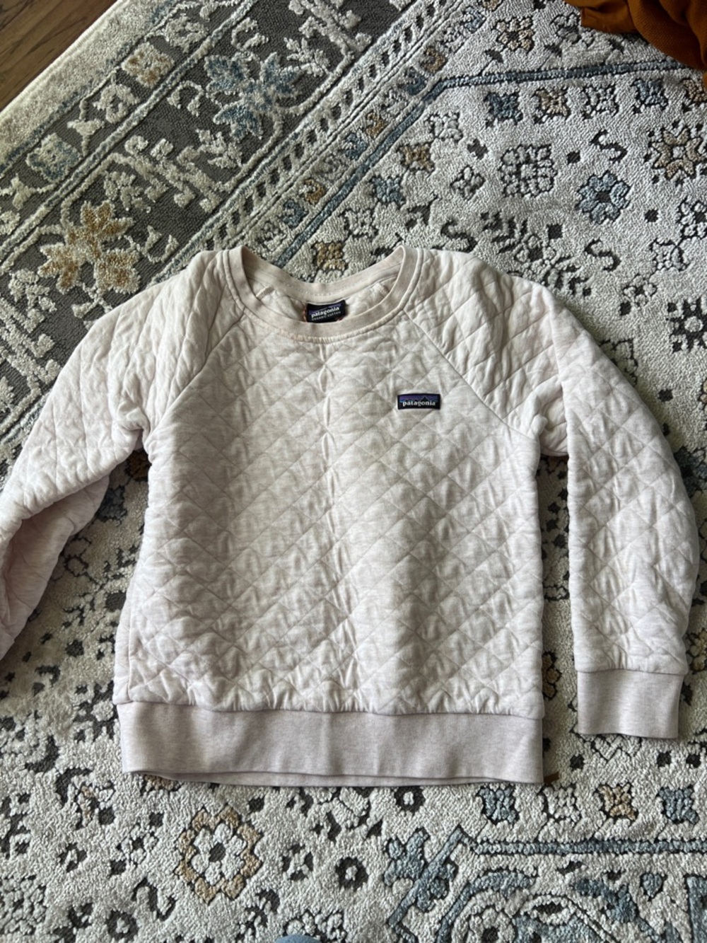 Patagonia Quilted Crewneck Sweatshirt - Light Taupe